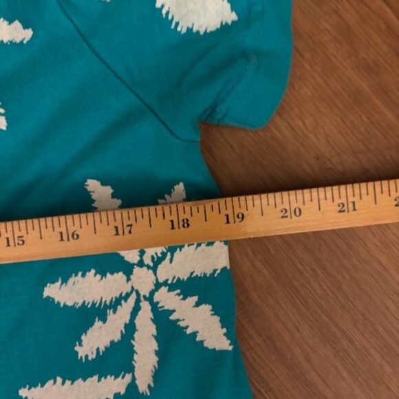 M Mac Aqua Hawaiian Print 100% Cotton Maxi Dress EUC Small - Picture 4 of 4